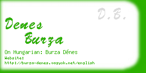 denes burza business card